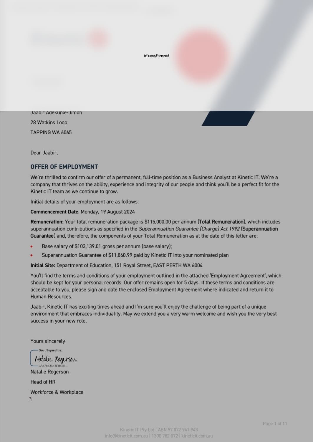 Jaabir's $115K contract